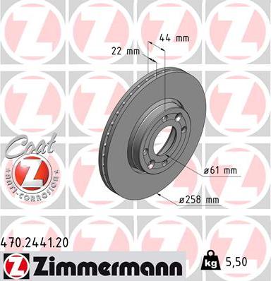Zimmermann 470.2441.20 - Kočioni disk www.molydon.hr
