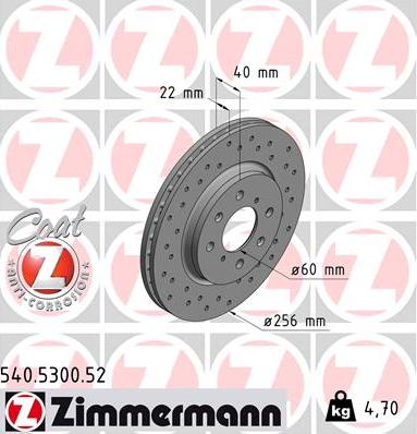 Zimmermann 540.5300.52 - Kočioni disk www.molydon.hr