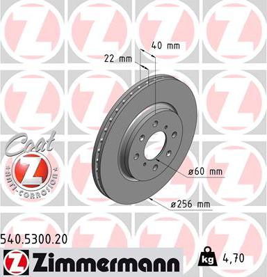 Zimmermann 540.5300.20 - Kočioni disk www.molydon.hr