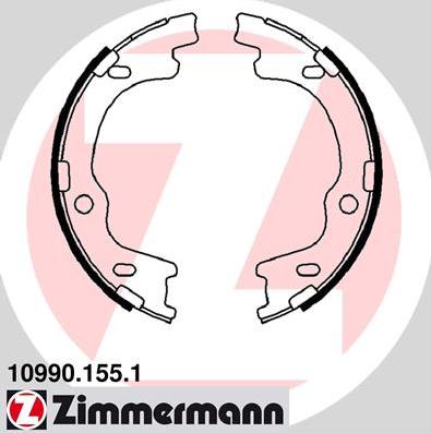 Zimmermann 10990.155.1 - Komplet kočionih obloga, rucna kočnica www.molydon.hr