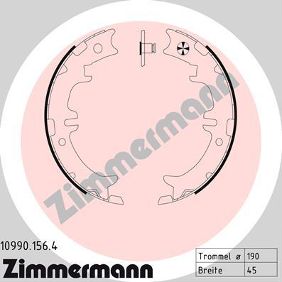 Zimmermann 10990.156.4 - Komplet kočionih obloga, rucna kočnica www.molydon.hr
