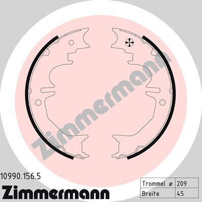 Zimmermann 10990.156.5 - Komplet kočionih obloga, rucna kočnica www.molydon.hr