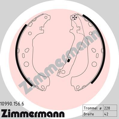 Zimmermann 10990.156.6 - Komplet kočnica, bubanj kočnice www.molydon.hr