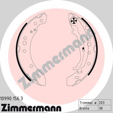 Zimmermann 10990.156.3 - Komplet kočnica, bubanj kočnice www.molydon.hr
