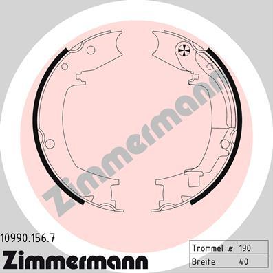 Zimmermann 10990.156.7 - Komplet kočionih obloga, rucna kočnica www.molydon.hr