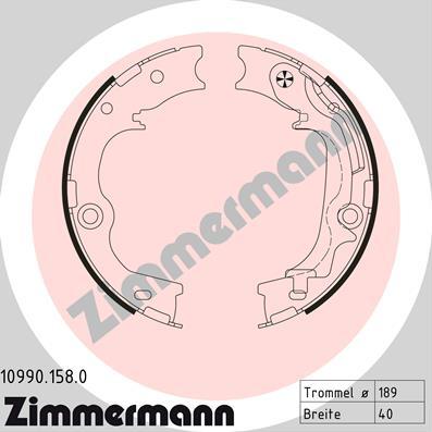 Zimmermann 10990.158.0 - Komplet kočionih obloga, rucna kočnica www.molydon.hr