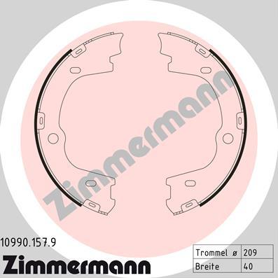 Zimmermann 10990.157.9 - Komplet kočionih obloga, rucna kočnica www.molydon.hr