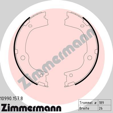 Zimmermann 10990.157.8 - Komplet kočionih obloga, rucna kočnica www.molydon.hr