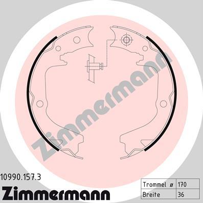 Zimmermann 10990.157.3 - Komplet kočionih obloga, rucna kočnica www.molydon.hr