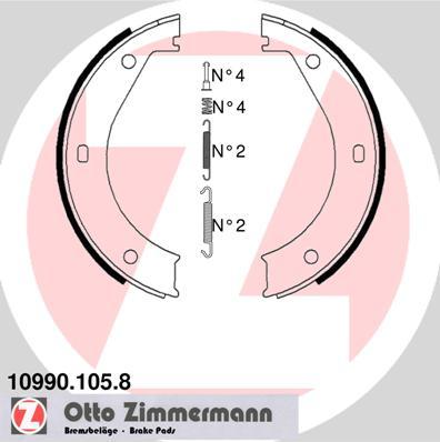 Zimmermann 10990.105.8 - Komplet kočionih obloga, rucna kočnica www.molydon.hr
