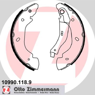 Zimmermann 10990.118.9 - Komplet kočnica, bubanj kočnice www.molydon.hr