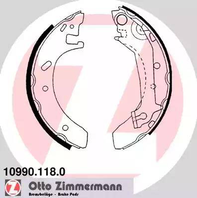 Zimmermann 10990.118.0 - Komplet kočnica, bubanj kočnice www.molydon.hr