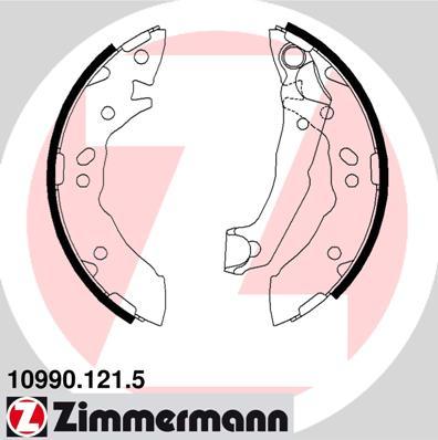 Zimmermann 10990.121.5 - Komplet kočnica, bubanj kočnice www.molydon.hr