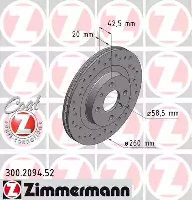 Zimmermann 300.2094.52 - Kočioni disk www.molydon.hr