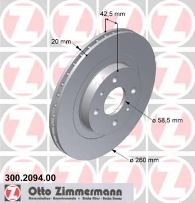 Zimmermann 300.2094.00 - Kočioni disk www.molydon.hr