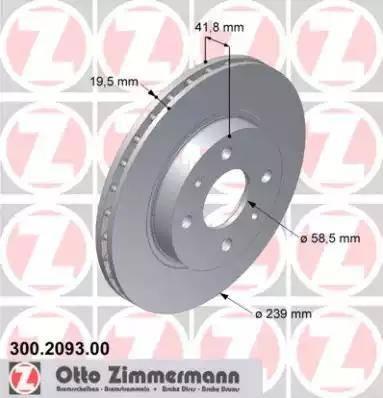 Zimmermann 300.2093.00 - Kočioni disk www.molydon.hr
