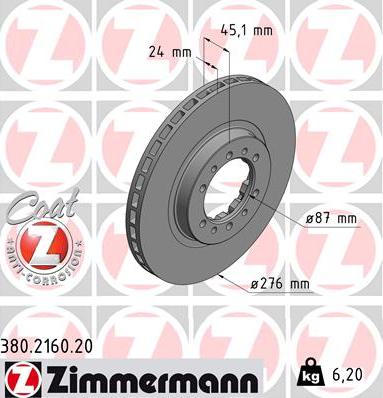 Zimmermann 380.2160.20 - Kočioni disk www.molydon.hr