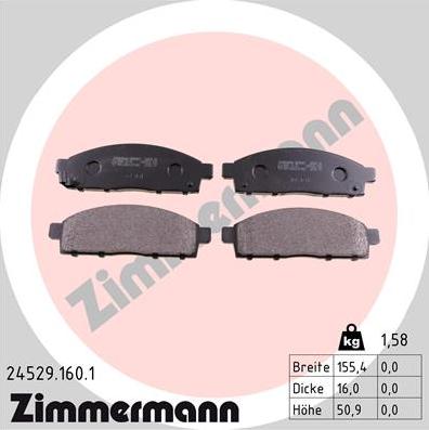 Zimmermann 24529.160.1 - Komplet Pločica, disk-kočnica www.molydon.hr