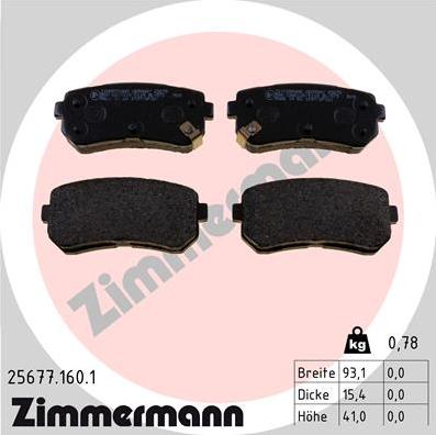 Zimmermann 25677.160.1 - Komplet Pločica, disk-kočnica www.molydon.hr