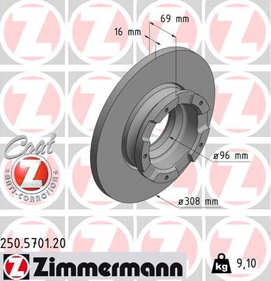 Zimmermann 250.5701.20 - Kočioni disk www.molydon.hr