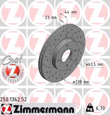 Zimmermann 250.1362.52 - Kočioni disk www.molydon.hr