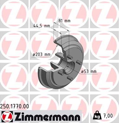 Zimmermann 250.1770.00 - Bubanj kočnica www.molydon.hr