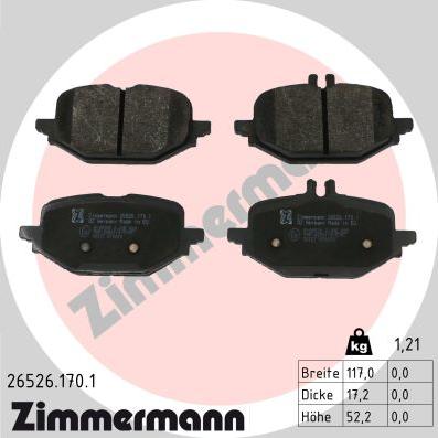 Zimmermann 26526.170.1 - Komplet Pločica, disk-kočnica www.molydon.hr