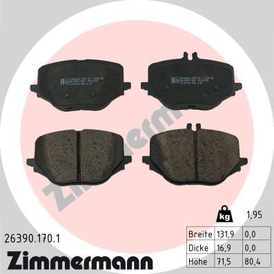Zimmermann 26390.170.1 - Komplet Pločica, disk-kočnica www.molydon.hr