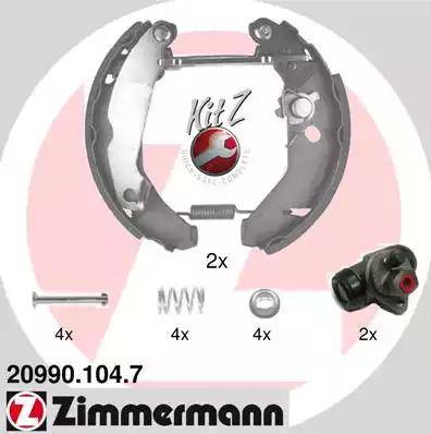 Zimmermann 20990.104.7 - Komplet kočnica, bubanj kočnice www.molydon.hr