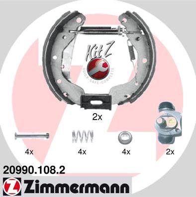 Zimmermann 20990.108.2 - Komplet kočnica, bubanj kočnice www.molydon.hr