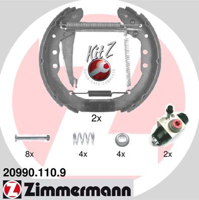 Zimmermann 20990.110.9 - Komplet kočnica, bubanj kočnice www.molydon.hr