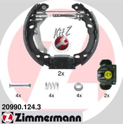 Zimmermann 20990.124.3 - Komplet kočnica, bubanj kočnice www.molydon.hr