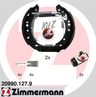 Zimmermann 20990.127.9 - Komplet kočnica, bubanj kočnice www.molydon.hr