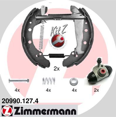 Zimmermann 20990.127.4 - Komplet kočnica, bubanj kočnice www.molydon.hr