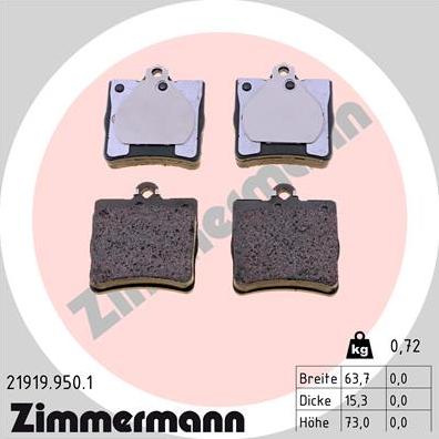 Zimmermann 21919.950.1 - Komplet Pločica, disk-kočnica www.molydon.hr
