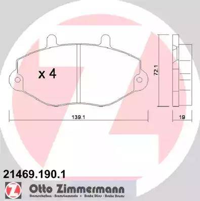 Zimmermann 21469.190.1 - Komplet Pločica, disk-kočnica www.molydon.hr
