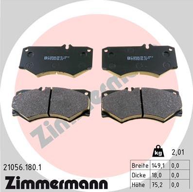 Zimmermann 21056.180.1 - Komplet Pločica, disk-kočnica www.molydon.hr