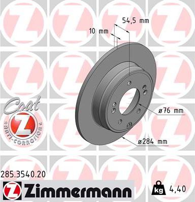 Zimmermann 285.3540.20 - Kočioni disk www.molydon.hr
