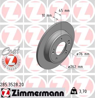 Zimmermann 285.3528.20 - Kočioni disk www.molydon.hr