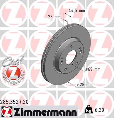 Zimmermann 285.3527.20 - Kočioni disk www.molydon.hr