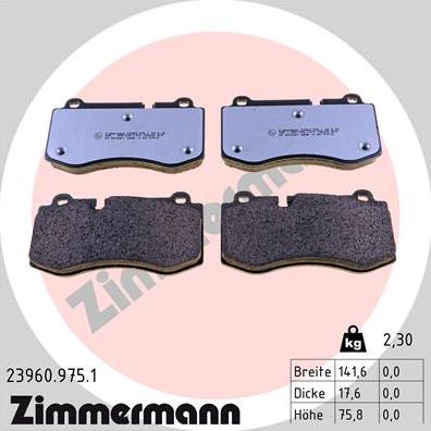 Zimmermann 23960.975.1 - Komplet Pločica, disk-kočnica www.molydon.hr