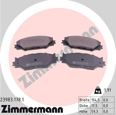 Zimmermann 23983.178.1 - Komplet Pločica, disk-kočnica www.molydon.hr