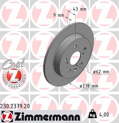 Zimmermann 230.2379.20 - Kočioni disk www.molydon.hr