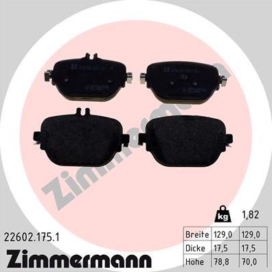 Zimmermann 22602.175.1 - Komplet Pločica, disk-kočnica www.molydon.hr