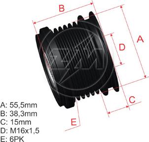 ZM ZM 96.000.39 - Remenica, alternator www.molydon.hr