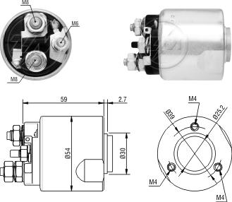 ZM ZM5495 - Elektromagnetni Prekidač, starter www.molydon.hr