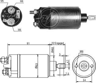 ZM ZM 624 - Elektromagnetni Prekidač, starter www.molydon.hr
