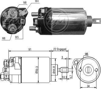 ZM ZM628 - Elektromagnetni Prekidač, starter www.molydon.hr