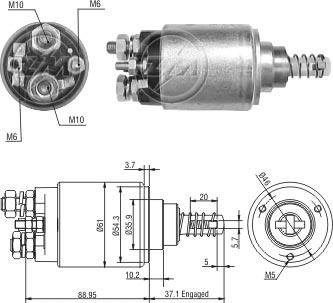 ZM ZM-1639 - Elektromagnetni Prekidač, starter www.molydon.hr