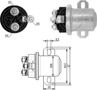 ZM ZM3409 - Elektromagnetni Prekidač, starter www.molydon.hr
